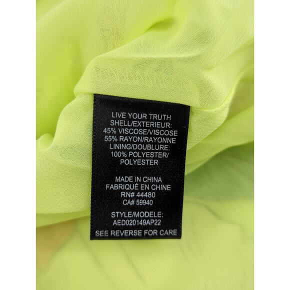 AFRM Spring Lime Bouquet Dolly Cut Out Mini Dress Size Small - Picture 5 of 11